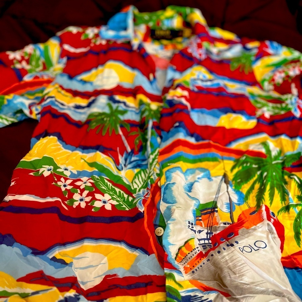 VTG Polo Ralph Lauren Hawaiian Cruise Ship shirt. Size M